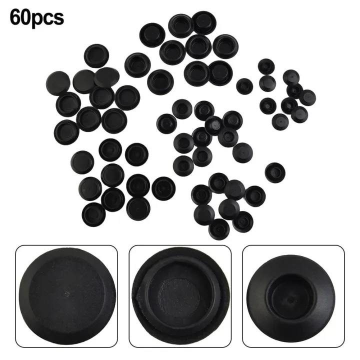60%20Pcs%20Flush%20Mount%20Black%20Plastic%20Hole%20Plug%20Assortment%20Auto%20Body%20Sheet%20Metal%20Car%20Rubber%20Plug%20Flush%20Mount%20PVC%20Plug%20Button%20-%20Image%202