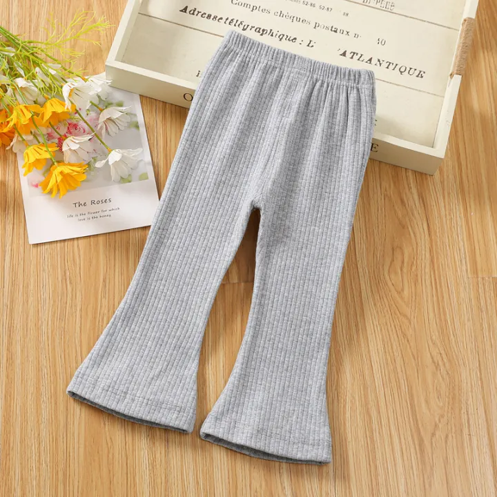 Yfashion%20Kids%20Girls%20Cotton%20Leggings%20Flared%20Pants%20Cotton%20Solid%20Color%20Baby%20Spring%20Autumn%20Outerwear%20Elastic%20Bottom%20Long%20Pants%20-%20Image%207