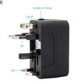 World Wide Universal Multi Plug Travel Adapter US EU UK AU Charger With Dual USB 2 Ports. 