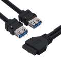 USB 3.0 19pin/20pin Motherboard Header Female to USB3.0 Adapter Cable GDT. 