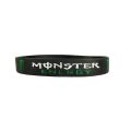 Monster Black Silicone Mens & Womens Unisex hand band Wristband Bracelet. 
