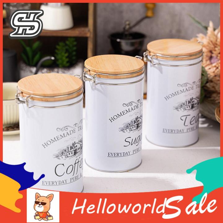 Kitchen%20Storage%20Jars%203pcs%20Large%20Capacity%20Metal%20Canisters%20Set%20with%20Bamboo%20Lid%20for%20Coffee%20Tea%20Sugar%20Airtight%20Sealed%20Jars%20Easy%20to%20Clean%20Multipurpose%20Storage%20Containers%20Kitchen%20Canisters%20-%20Image%204