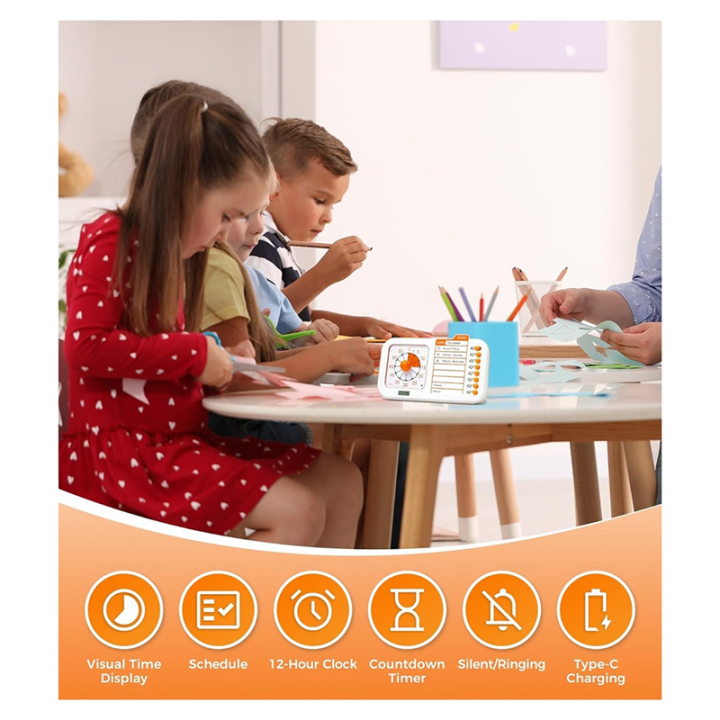 (VDZI) 3-in-1 Visual ADHD Timer for Kids & Adults with Planning Board ...