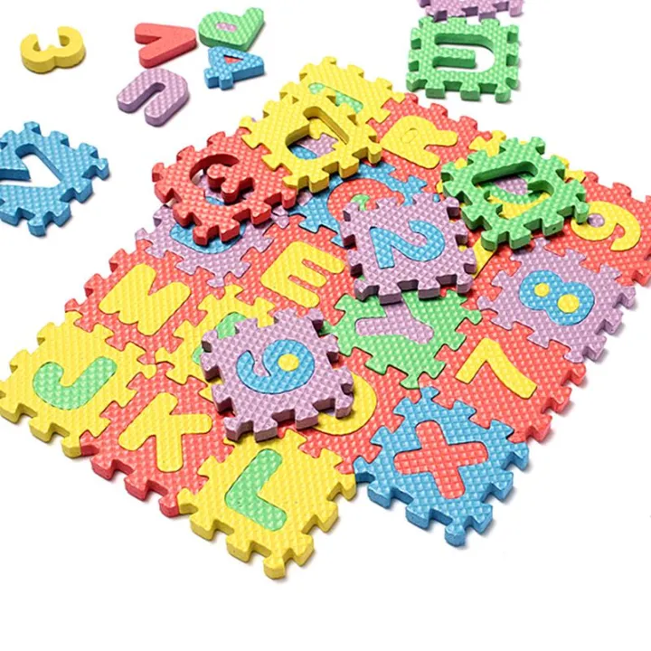 36Pcs/Set%20Puzzles%20EVA%20Foam%20Mat%20Alphabet%20Letters%20Numbers%20Puzzle%20Children%20Intelligence%20Development%20Bath%20Water%20Floating%20English%20Alphabet%20Toys%20-%20Image%205
