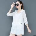 Sun Protection Korean Sun Protection UV 2024 Mid-Length Clothing Women's Thin Loose-Clothes Anti-New plus Size Coat Summer. 