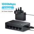 UGREEN Ethernet Switch 1000Mbps Mini Network Expension 5/8 Ports All Gigabit for Router Lan Hub Full/Half Duplex Plug and Play. 