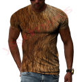 Summer Hip-Hop Style Leopard Tiger Animal Fur Graphic Creative Man T-shirts HD 3D Print Harajuku Round Neck Tee Short Sleeve Top. 