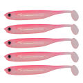 5PCS Soft Lures Easy Shiner Double Color Artificial Bait 7cm Yellow. 
