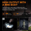 【WEJA】Mini LED dual light source flashlight TYPE-C fast charging multifunctional magnet work outdoor camping emergency flashlight. 