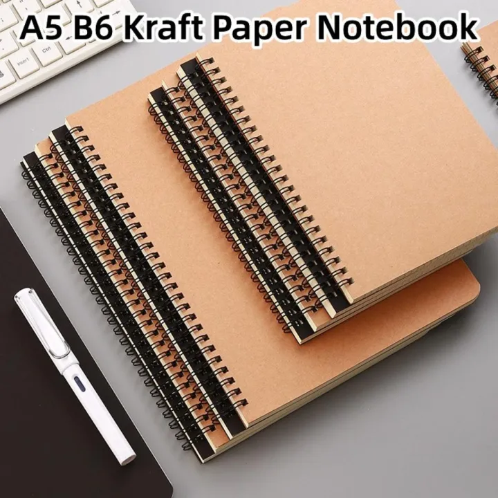 A5%20size%20Spiral%20coil%20sketchbook%20Recyclable%20B6%20size%20Coil-bound%20Kraft%20paper%20notebook%20Retro%20Kraft%20paper%20Sketch%20painting%20diary%20for%20Artists%20Students%20Drawing%20-taking%20Scrapbooking%20-%20Image%209