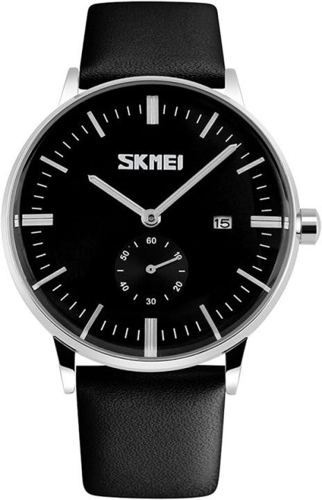 Skmei New Luxury Waterproof Quartz Watch: Business Stainless Steel Date Wristwatch For Men