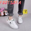 【FOOT SOFA】 Spring And SummerWhite Shoes Fashion Flat Shoes Women Leather Ladies Shoes Female Sneakers Casual Shoes # S-8893. 