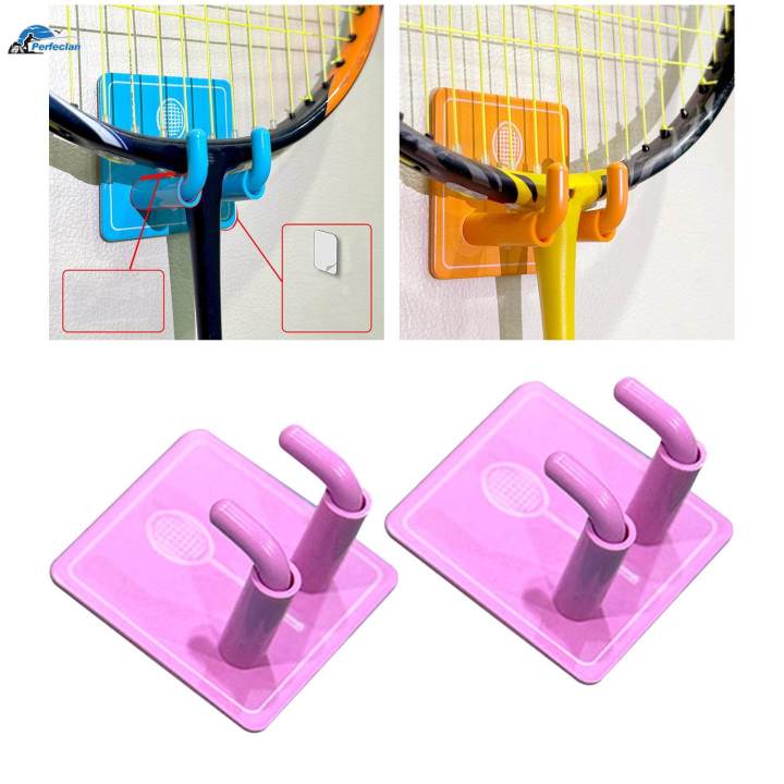 2Pcs%20Wall%20Mounted%20Racket%20Rack%20Game%20Room%20Universal%20Gym%20Badminton%20Racket%20Hooks%20-%20Image%202