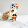 DuBaiNi For Realme C20A Realme C20 Realme C11 2021 (With Free Holder) Fashion Soft Wavy Phone Case Funny Crayon Shin-chan Cartoon Shockproof Cellphone Casing Full Cover Camera Protection. 