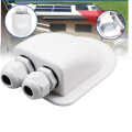 Fullhaodd 5X Double Wire Entry Gland Box Solar Panel Roof Wire Entry Gland Box Cable Motorhome Double Hole RV Yacht. 