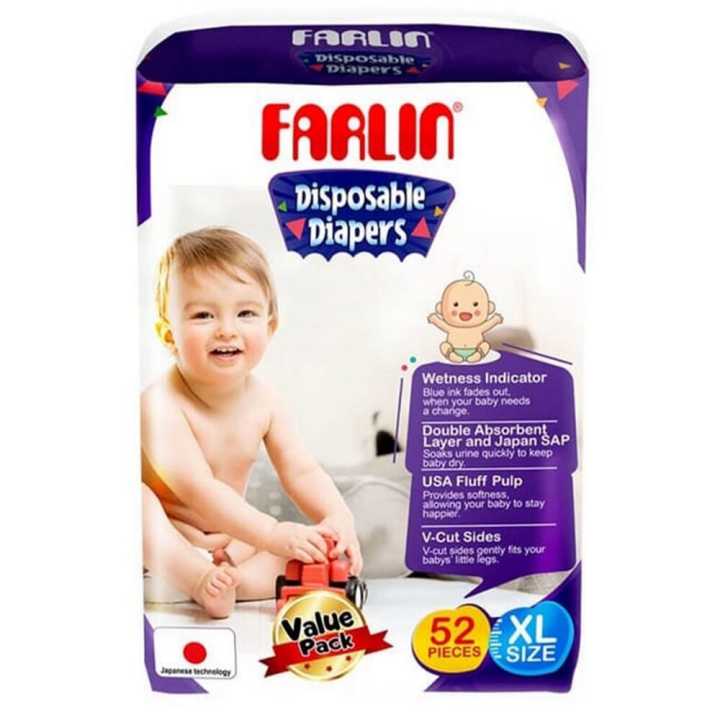 Farlin Tape Diaper Xlarge Value Pack (52 Pcs)