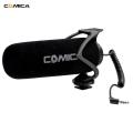 【BestGO】COMICA CVM-V30 LITE Microphone with Super-cardioid Polar Pattern Cold-shoe Design Condenser MIC for Smartphone Camera Black. 