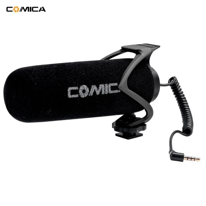 【BestGO】COMICA CVM-V30 LITE Microphone with Super-cardioid Polar Pattern Cold-shoe Design Condenser MIC for Smartphone Camera Black