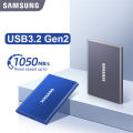 New style Samsung T7 Portable 500GB SSD 1TB 2TB USB 3.2 Gen 2 External Disk Hard Drive Solid State Disk Compatible SSD For Laptop Desktop. 