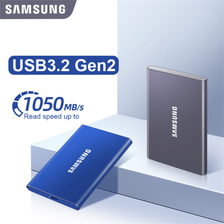 New style Samsung T7 Portable 500GB SSD 1TB 2TB USB 3.2 Gen 2 External Disk Hard Drive Solid State Disk Compatible SSD For Laptop Desktop