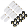 bellylady 10pcs/set Cue ips Billiard Replacement Screw-on ips with Pool Cue Stick Ferrules. 