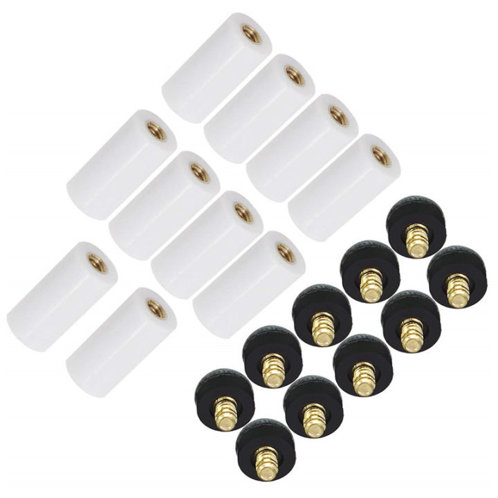 bellylady 10pcs/set Cue ips Billiard Replacement Screw-on ips with Pool Cue Stick Ferrules