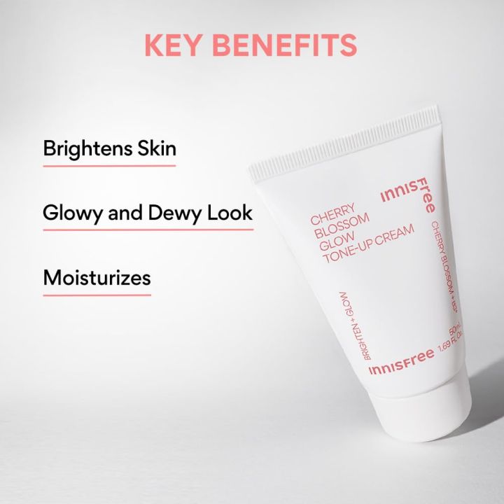 Innisfree%20Jeju%20Cherry%20Blossom%20Tone%20Up%20Cream%2050ml%20with%20Niacinamide%20for%20Dewy%20&%20Glowy%20Finish,%20Korean%20Beauty%20Cream(FROM%20INDIA)NUZ%20-%20Image%204