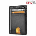 Blocking Wallet Holder Money Clip ID Card Case Protection Purse Men PU Leather Wallet. 