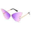 Gradient Colour Butterfly Sunglasses Oversized Large Frame Trendy Fashion Sunglasses Women's Stylish Gradient Sunglasses for Outdoor Casual Wear Fashion Accessory Eye Safety Female Audience. 