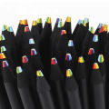 1/5/10Pcs 7-color Colored Pencils Black Wood Rainbow Pen Creative Graffiti Painting Rainbow Pencil. 