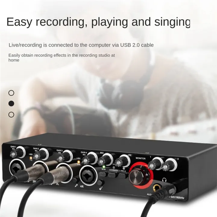 4 Channel Interface Sound Recorder With Recording Sound Card For ...
