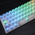 Keys Key Caps Transparent Clear Ergonomic No Lettering Anti-slip RGB Backlit ABS Mechanical Gaming Keyboard Keycaps for Office 104 Keys Stylish. 