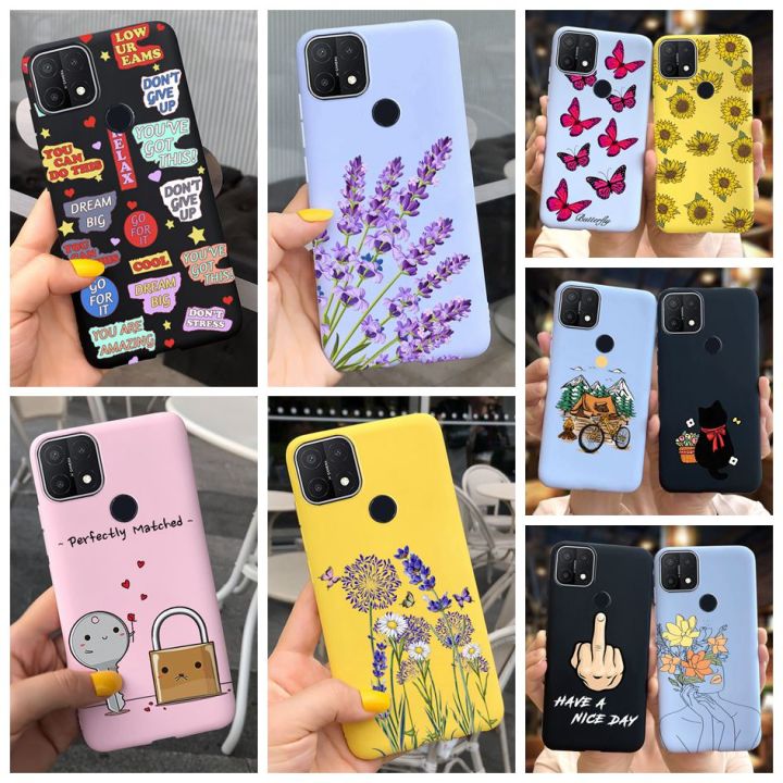For OPPO A15 A 15 S Case Soft Silicone Bumper Phone Back Cover For OPPO A15 CPH2185 CPH2179 OPPOA15S 2021 Lavender Funda Housing