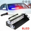 8 LED Strobe Police Light 12V Car Visor Strobe Flashing For Police Warning Lights Emergency Light Interior Sunshield Windshield. 