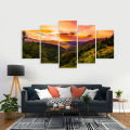 5pcs Mountain Sunshine 3d Wall Arts Small Size (5 Feet Wide) Wall Arts Framed - 5 Panel wall art. 