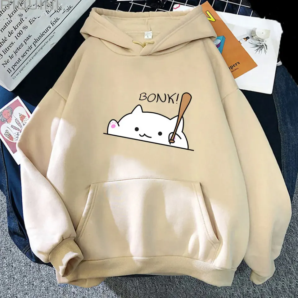 Bongo Cat Hoodies Kawaii Graphic Sweatshirts for Women Clothing Oversized Female Casual Long Sleeve Pullover Men s Y2k Clothes Daraz.lk