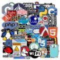 Luggage Stickers Waterproof Multi-patterns Programmer Programming Computer Stickers. 