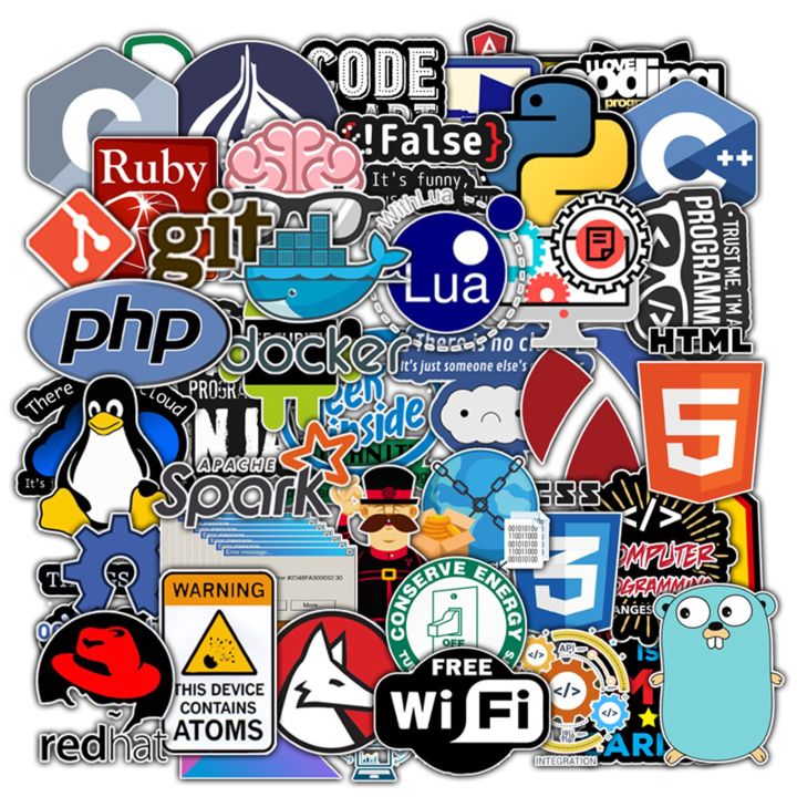 Luggage%20Stickers%20Waterproof%20Multi-patterns%20Programmer%20Programming%20Computer%20Stickers%20-%20Image%203