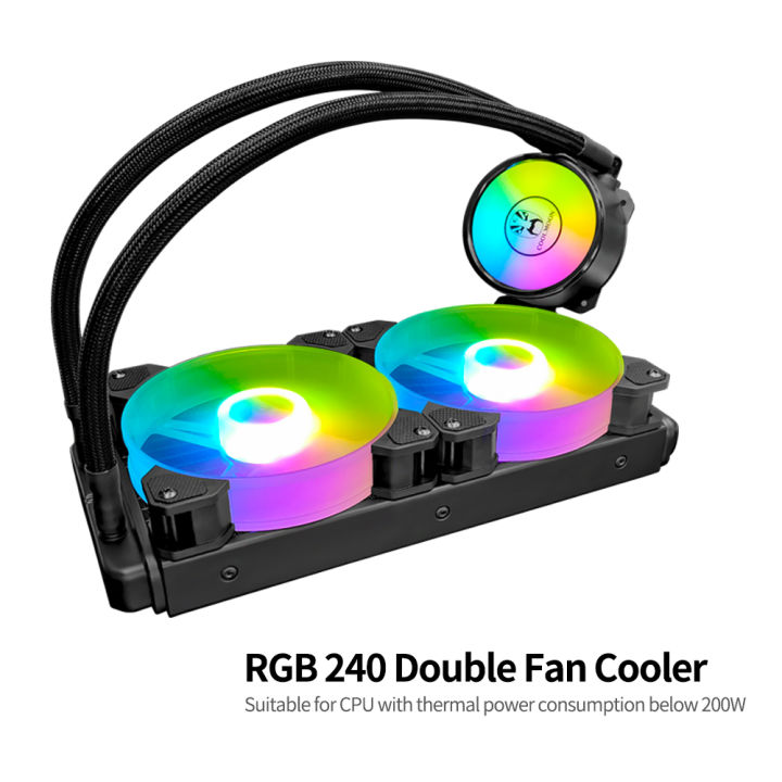 HXSJ%20Cool%20Moon%20Cold%20Moon%20240%20One-Piece%20Pc%20Case%20Water%20Cooler%20With%20Rgb%20120Mm%20Quiet%20Fans%20Cpu%20Liquid%20Radiator%20For%20Lga775/115X/Am4/Am3/Fm2%20-%20Image%209