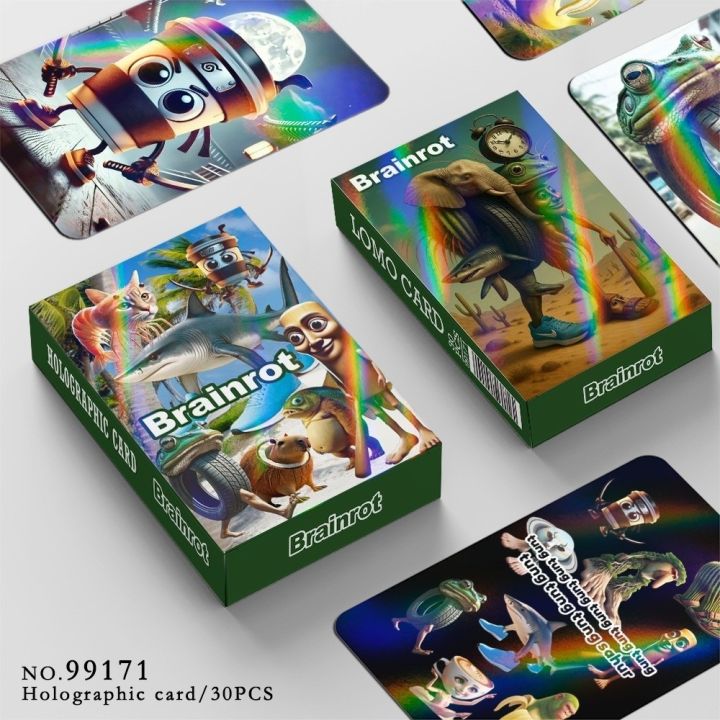 30pcs/box%20Fashion%20Tung%20Tung%20Sahur%20Photocard%20Lomo%20Card%20Stickers%20Brainrot%20Animals%20Tralalero%20Tralala%20Holographic%20Postcard%20Sticker%20Double%20Side%20Flash%20Mob%20Star%20Photo%20Cards%20-%20Image%207