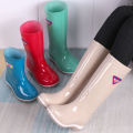 Women's Korean-Style Rain Boots Knee-High Socks Stocking Mid-Calf Crew Low-Cut Fashion Women's Rain Shoes Non-Slip Waterproof Rain Boots Rubber Boots. 
