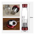 Crystal Clear Glass Water Bottle With Cover Bag My Bottle- 550ml. 