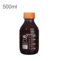 100ml 250ml 500ml 1000ml Boro Laboratory Sample Glass Threaded Reagent Bottle Screw Yellow Cap Amber Brown Refillable Bottles. 