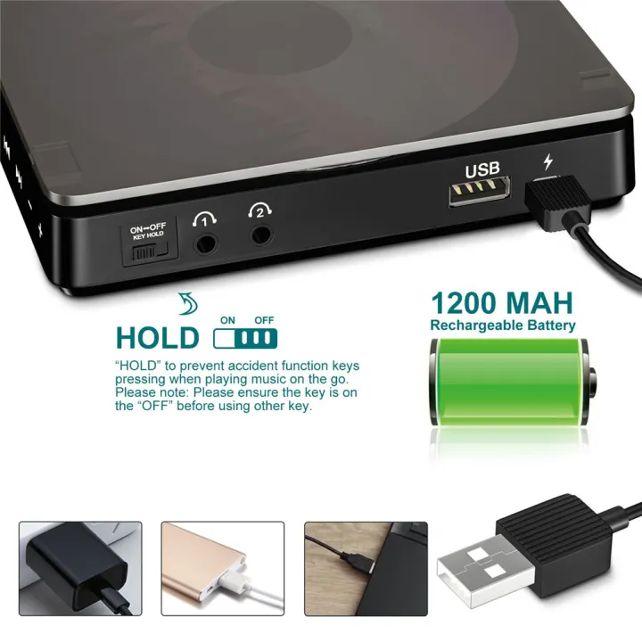 Portable%20CD%20Player%20Double%20Headphone%20Version%20Contact%20Button%20Reproductor%20CD%20Walkman%20Rechargeable%20Shockproof%20LCD%20Display%20-%20Image%204