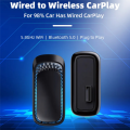 RGB Colorful Wireless Carplay Mini Box Plug and Play Connect Bluetooth with Wired for Carplay(USB) Easy to Use. 