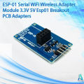ESP8266 ESP-01 Serial WiFi Wireless Adapter Module 3.3V 5V Esp01 Breakout PCB Adapters Compatible For arduino. ardutech. 
