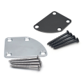 Electric Guitar Neck Plate Curved Cutaway Semi Round Asymmetry Neck Joint Back Mounting Plate 4 Holes with Screws B. 