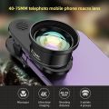 10X mobile macro 4K lens compatible with multiple models - black. 