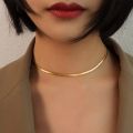 Gold Plated Snake Chain for women Blade Chain Choker gold jewellery girls Necklace Flat Snake Chain. 