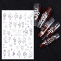【ALLGOOD】1PC DIY Aurora Silver Butterfly Nails Stickers Snake Dragon Heart Star Moon Self-adhesive Foils Sparkly 3D Nail Art Decal Decoration. 